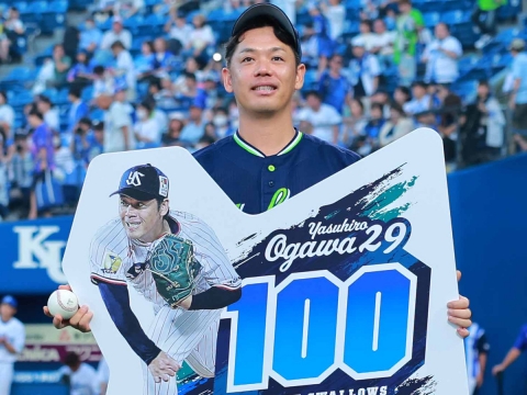 小川投手が史上142人目の通算100勝を達成！